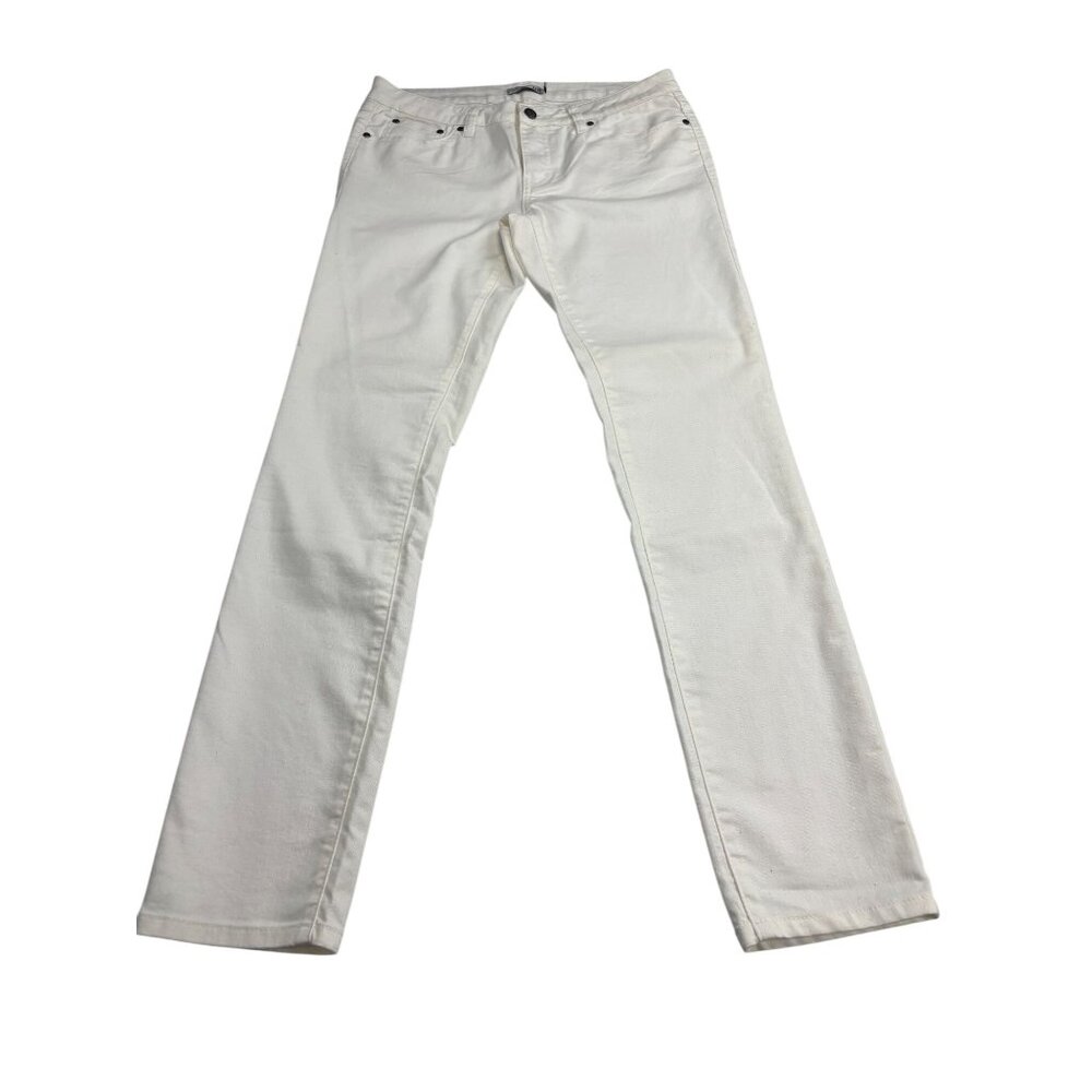 Prana White Denim Straight-Leg Jeans Womens Regular Fit size 8/29